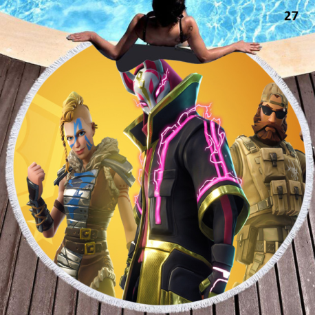Serviette de plage ronde spécial Fortnite