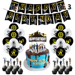 Decoraci&oacute;n para fiesta de Fortnication, juego de disparos, pancarta de alpaca, decoraci&oacute;n para fiesta de cumplea&ntilde;os, joysticks, globos, n&uacute;meros, juguetes