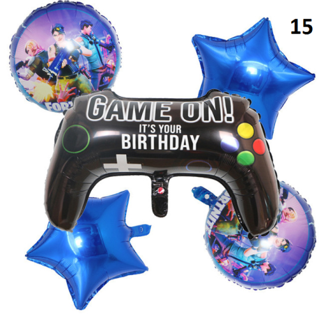 Décoration de fête fortnication, jeu de tir, bannière alpaga, décor de fête d&39anniversaire, manettes, ballons, nombres, jouets