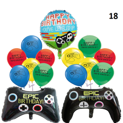 Decoraci&oacute;n para fiesta de Fortnication, juego de disparos, pancarta de alpaca, decoraci&oacute;n para fiesta de cumplea&ntilde;os, joysticks, globos, n&uacute;meros, juguetes