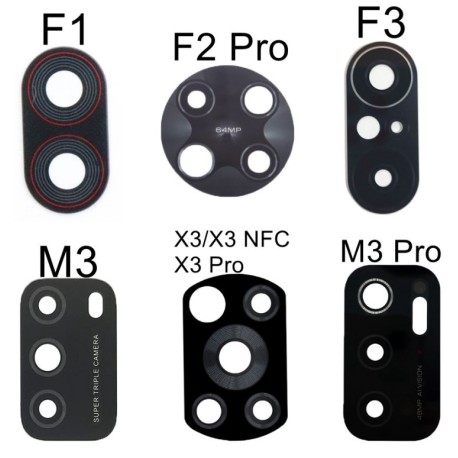 tapa de la cámara Poco F1 F2 Pro F3 F4 GT X3 NFC M3 M4 X4 Pro 5G