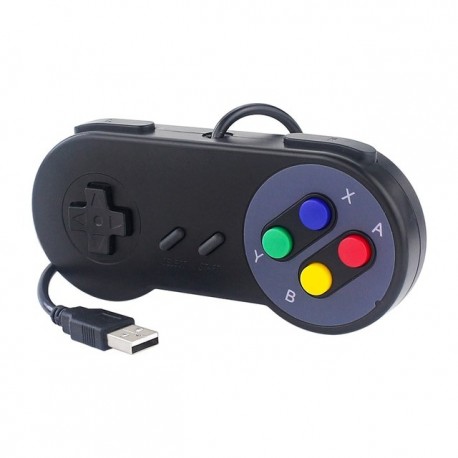 1 or 2 Pcs Super Nes Type Retro Gamepad USB Wired Controller for Linux PC Mac Windows Raspberry Pi