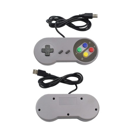 Manette de jeu rétro Type Super Nes, 1 ou 2 pièces, contrôleur filaire USB, pour Linux, PC, Mac, Windows, Raspberry Pi