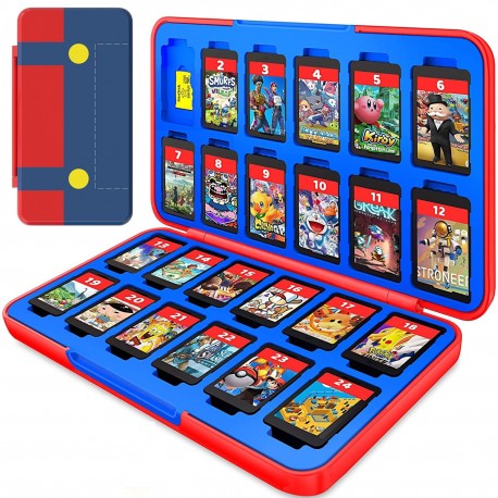 Bolsa de almacenamiento para 24 cartuchos de juego de Nintendo Switch Lite