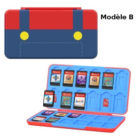 Pochette de rangement 24 cartouches de jeux Nintendo Switch Lite