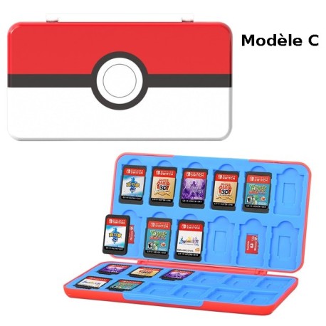 Pochette de rangement 24 cartouches de jeux Nintendo Switch Lite