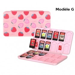 Pochette de rangement 24 cartouches de jeux Nintendo Switch Lite