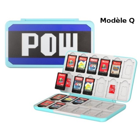 Pochette de rangement 24 cartouches de jeux Nintendo Switch Lite