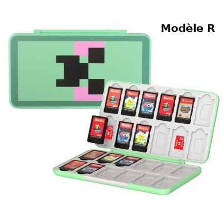 Storage pouch for 24 Nintendo Switch Lite game cartridges