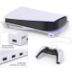 Kit de  Support de Base PS5 blanc votre PS5 à l'Horizontale avec prise USB