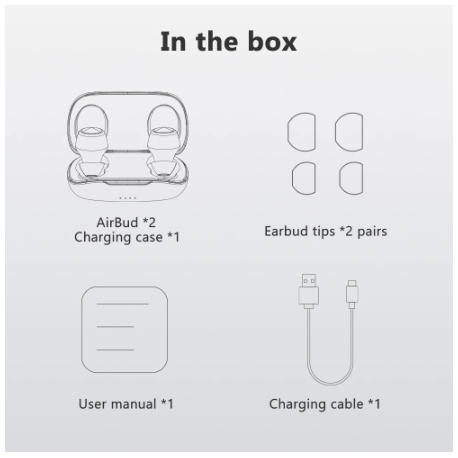 Blackview – AirBuds1 wireless Bluetooth, with Microphone and recharger