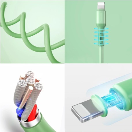 Cable USB silicona liquida iphone barato