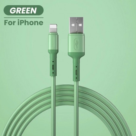 Cable USB iphone liquid silicone pas cher