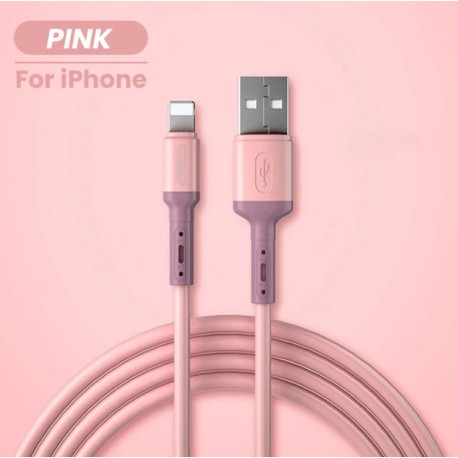 Cable USB silicona liquida iphone barato