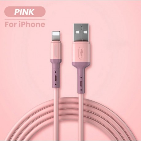 Cable USB iphone liquid silicone pas cher