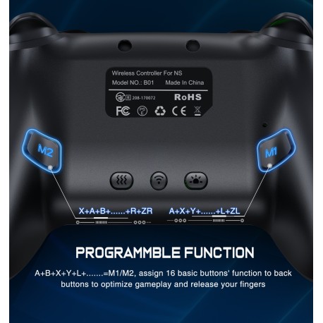 Manette de jeux sans fil, pour Nintendo Switch/PC/Android/IOS/ PC