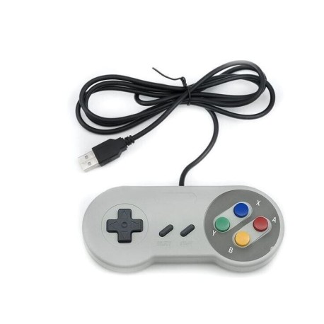  Mando de juegos con cable USB Super Nintendo