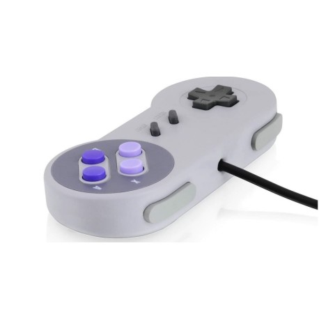  Mando de juegos con cable USB Super Nintendo