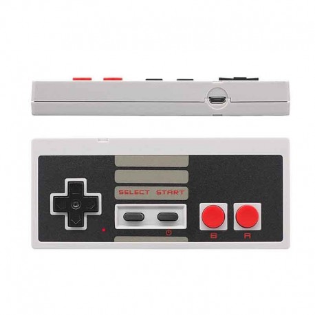 Wireless Nintendo Nes controller with turbo function plugged into the Nes console