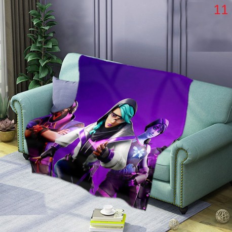 Plaid moelleux style Fortnite battle royal tout doux