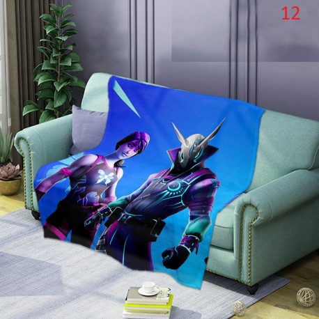 Plaid moelleux style Fortnite battle royal tout doux