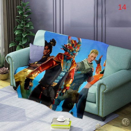 Plaid moelleux style Fortnite battle royal tout doux