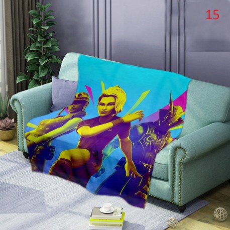 Plaid moelleux style Fortnite battle royal tout doux