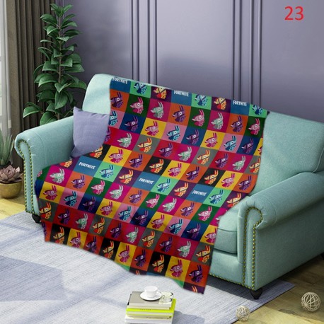 Plaid moelleux style Fortnite battle royal tout doux