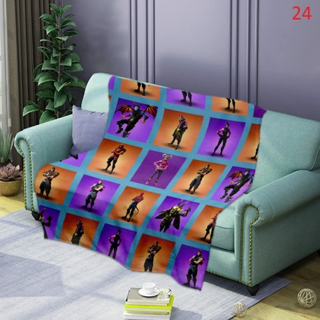 Plaid moelleux style Fortnite battle royal tout doux