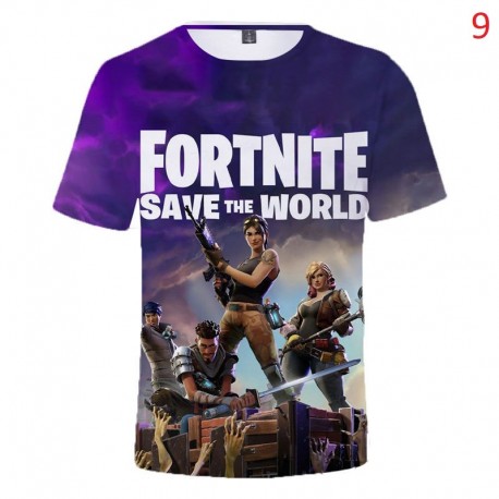 Tee shirt Fortnite Battle Royale imprimé en 3D pour enfant
