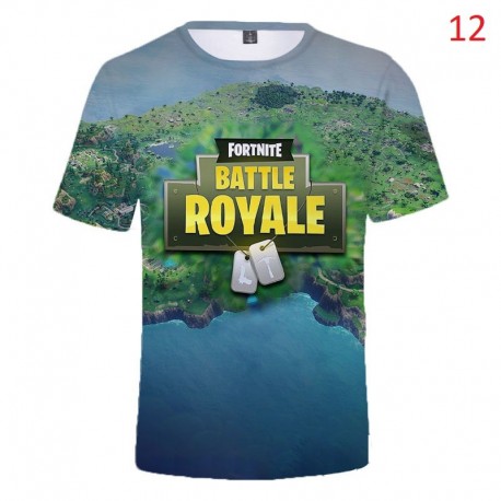 Tee shirt Fortnite Battle Royale imprimé en 3D pour enfant