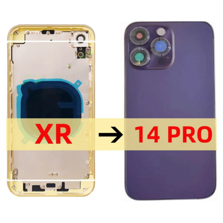 Transformation Theiphone XR to iphone 14 Pro with lock glass logo and chassis