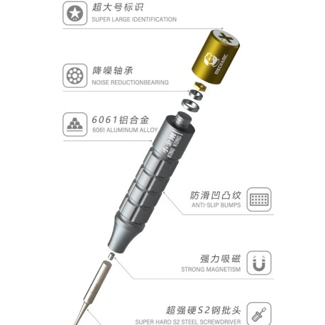 Mécanic King Kong Jeu de 6 tournevis avec support rotatif pour réparation de téléphone