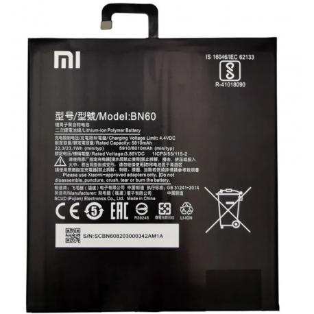 Batería del Mi Pad 4 BN60 Xiaomi
