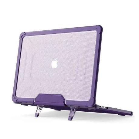 Carcasa rígida reforzada Apple MacBook Air 13" A2179, A1932 y A2337 con soporte Azul marino