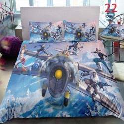 Fortnite Bedding Set Anime Battle Royale Duvet Cover with Pillowcase, 4 Bedding Sizes