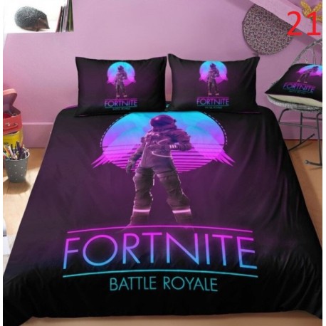 Fortnite funda nórdica Anime Battle Royale con funda de almohada, 4 tamaños de ropa de cama
