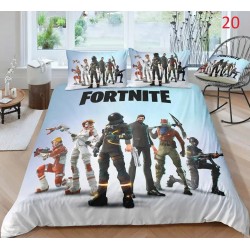 Parure de Lit Fortnite housse de couette Anime Battle Royale avec taie d'oreiller, 4 tailles de literie