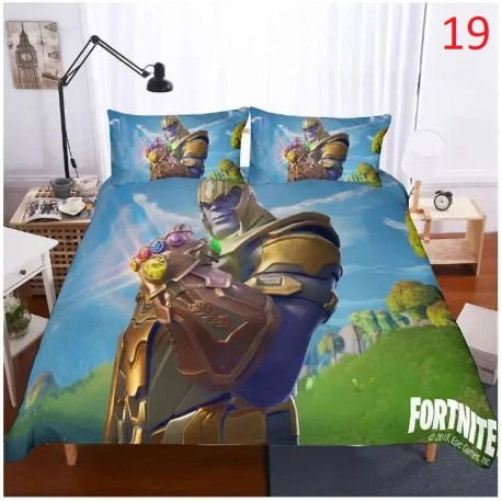Fortnite funda nórdica Anime Battle Royale con funda de almohada, 4 tamaños de ropa de cama