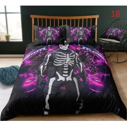 Parure de Lit Fortnite housse de couette Anime Battle Royale avec taie d'oreiller, 4 tailles de literie
