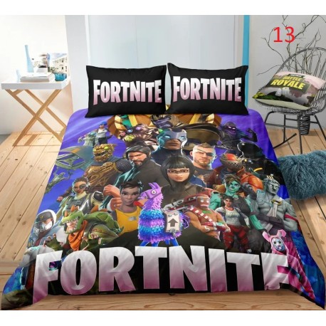 Fortnite funda nórdica Anime Battle Royale con funda de almohada, 4 tamaños de ropa de cama