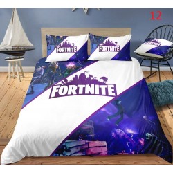 Parure de Lit Fortnite housse de couette Anime Battle Royale avec taie d'oreiller, 4 tailles de literie