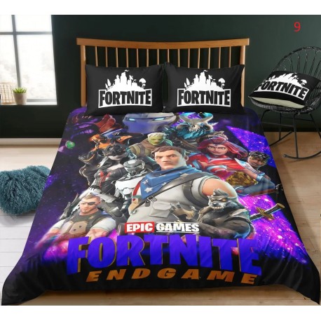 Fortnite funda nórdica Anime Battle Royale con funda de almohada, 4 tamaños de ropa de cama