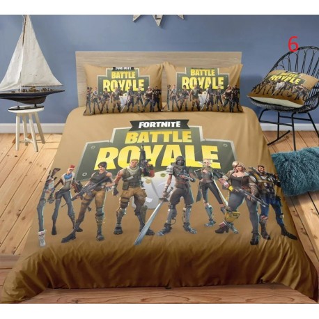 Parure de Lit Fortnite housse de couette Anime Battle Royale avec taie d'oreiller, 4 tailles de literie