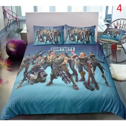 Parure de Lit Fortnite housse de couette Anime Battle Royale avec taie d'oreiller, 4 tailles de literie