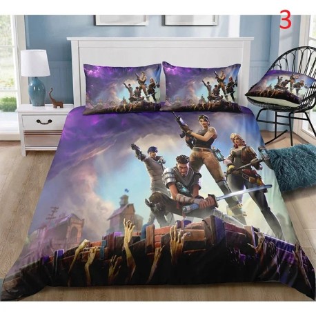 Fortnite funda nórdica Anime Battle Royale con funda de almohada, 4 tamaños de ropa de cama