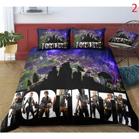 Fortnite funda nórdica Anime Battle Royale con funda de almohada, 4 tamaños de ropa de cama