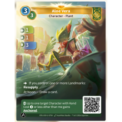 Aloe Vera (Ancr&eacute;) Carte Unique Muna - Altered TCG