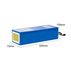 13S5P 48V 15ah Li-ion batería para bicicleta eléctrica y scooter, 250x115x70mm
