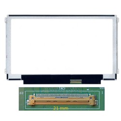 Dalle PC Portable  11.6" Slim HD (1366x768) LCD 60Hz, 40pin Droite, Fixations Latérales (N116BGE-L41) Matte